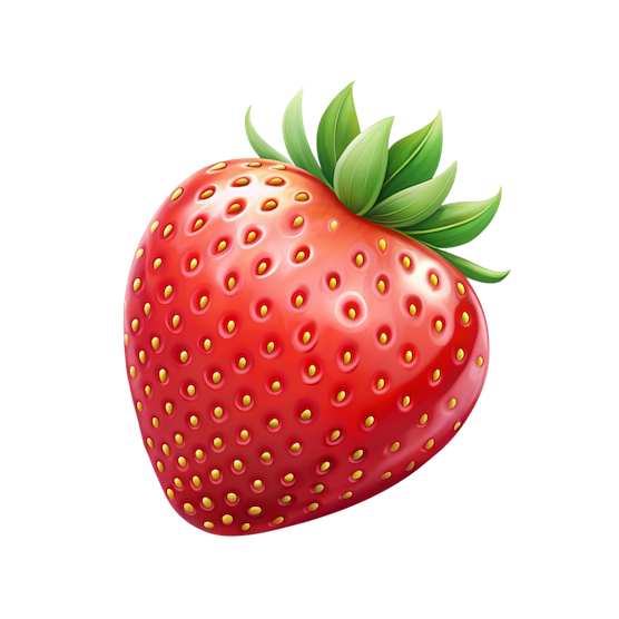 3d-strawberry-isolated-white-background